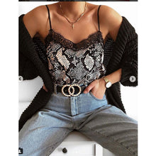 Load image into Gallery viewer, 2019 Fashion Women Printed Top Blouse Shirts Lady Casual Sleeveless Lace Blouses Summer Blusas Femininas